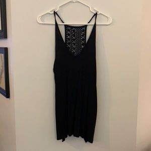 Black Old Navy Tank with Crochet Detail